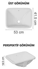 VitrA S50 5339B003-0012 Tezgah Altı Lavabo, 48 cm, Beyaz