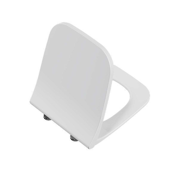 Vitra İntegra 191-003R009 Klozet Kapağı, Parlak Beyaz, İnce, Yavaş Kapanır