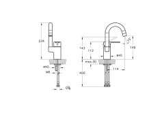 Artema Fold S A42534 Lavabo Bataryası, Krom, Döner Borulu