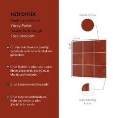 VitrA K94842580001VTE0 Retromix Amber Kırmızı 10x10