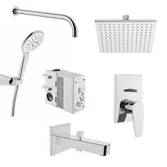 Artema Q-Line A49274 Ankastre Duş Seti, Krom, Snow El Duşlu
