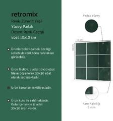 VitrA K94842280001VTE0 Retromix Zümrüt Yeşili 10x10