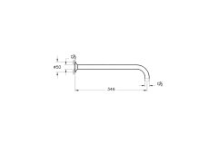 Vitra A4565234 Origin Duş Dirseği Fırçalı Nikel (Uzun - Duvardan)
