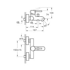Artema Minimax S A41994 Banyo Bataryası, Krom