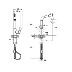 Artema Maestro A42146 Pull-Out Eviye Bataryası, Krom