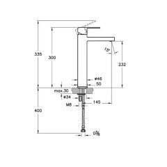Artema Flo S A4194023 Yüksek Lavabo Bataryası, Altın