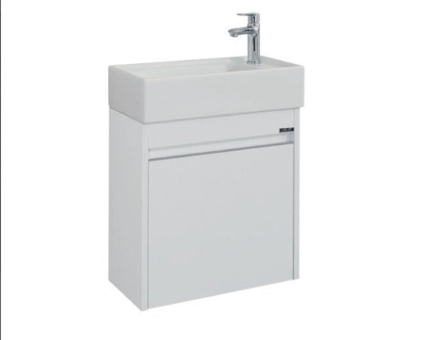 Lineart Moon 50 cm Dar Banyo Dolabı Beyaz+Ayna