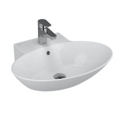 VitrA Geo 4424B003-0001 Oval Lavabo, 60 cm, Beyaz