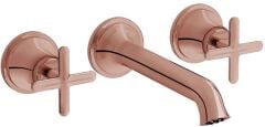 Vitra Origin Classic A4289029 (3 Delikli Lavabolar İçin) Ankastre Lavabo Bataryası Soft Bakır