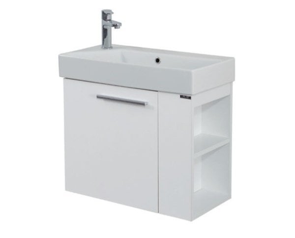 Lineart Trend 55 cm Dar Banyo Dolabı Beyaz+Dolaplı Ayna