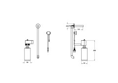 Vitra A4470034 Origin Temassız Sıvı Sabunluk, Ankastre (Elektrikli) Fırçalı Nikel