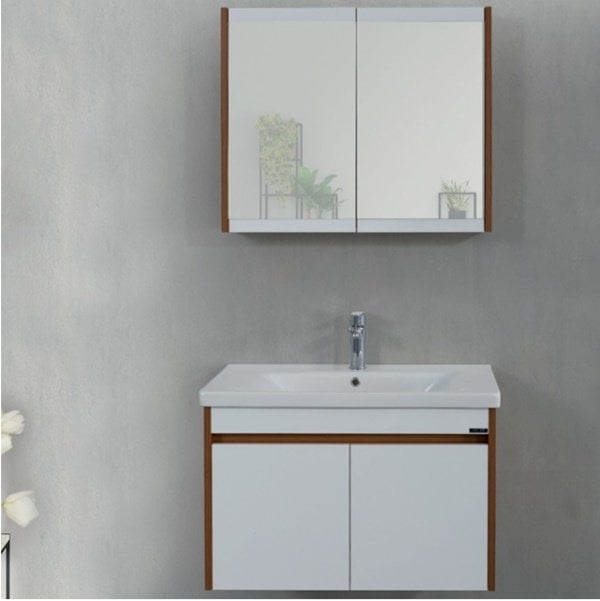 Lineart Mars 80 cm Banyo Dolabı +Dolaplı Ayna