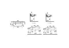 Vitra 7351b003-1739 Sento İkili (Çift Kademeli) Çocuk Lavabosu, 85 Cm Beyaz
