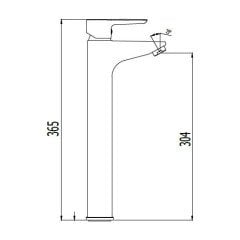 Nsk Alamera N2016219 Yüksek Lavabo Bataryası, Altın
