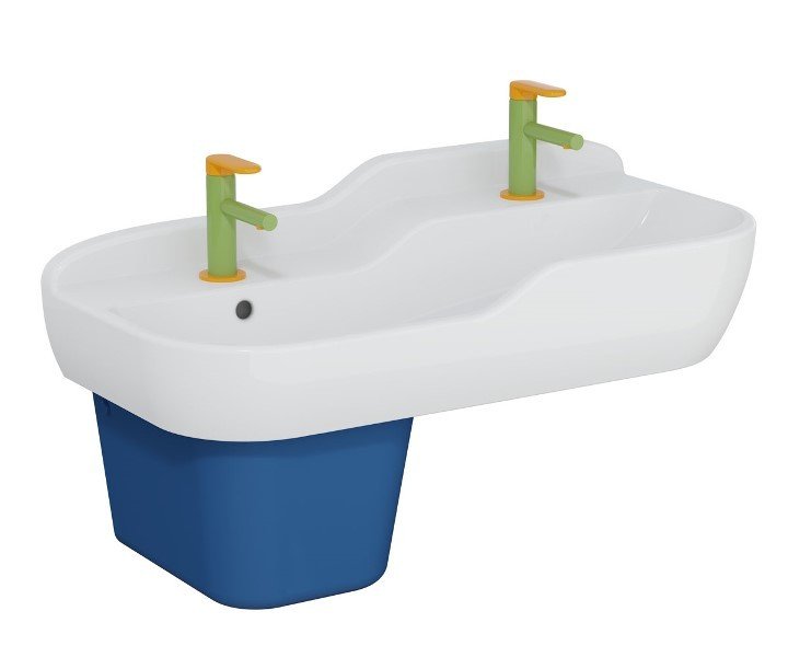 Vitra 7351b003-1740 Sento İkili (Çift Kademeli) Çocuk Lavabosu, 85 Cm Beyaz