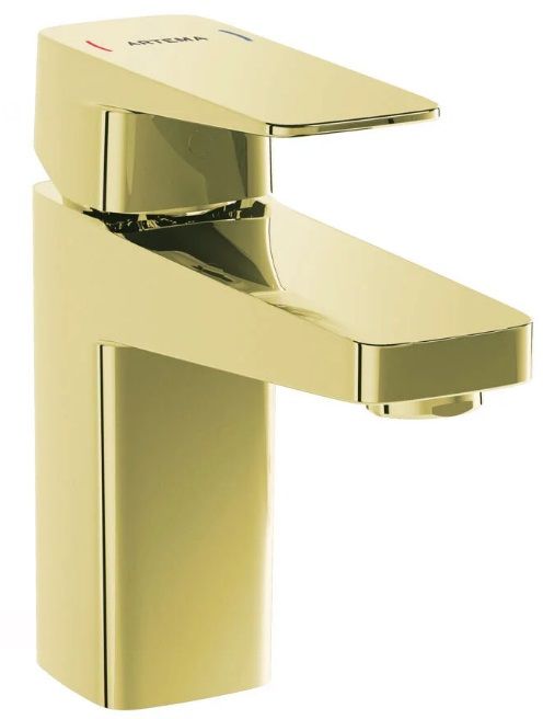 Artema Root Square A4273223ENR BluEco Lavabo Bataryası Altın