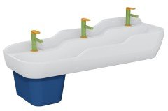 Vitra 7352b003-1741 Sento Üçlü (Üç Kademeli) Çocuk Lavabosu, 125 Cm Beyaz