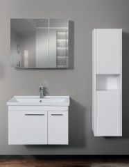 Lineart Lara 80 cm Lavabo Dolabı +Dolaplı Ayna