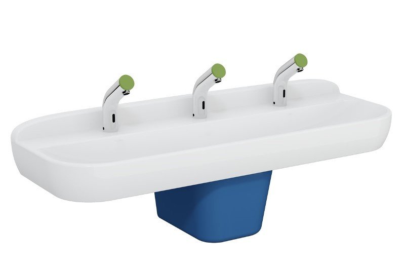 Vitra 7353b003-1741 Sento Üçlü (Tek Kademeli) Çocuk Lavabosu, 125 Cm Beyaz