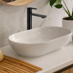 Newarc Bold 910001B Çanak Tipi Lavabo Bataryası, Siyah