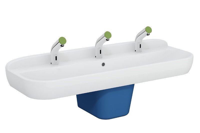 Vitra 7353b003-1742 Sento Üçlü (Tek Kademeli) Çocuk Lavabosu, 125 Cm Beyaz