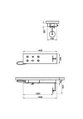 VitrA A45804 Origin Masajlı Duş Sistemi  Beyaz Krom 140x40