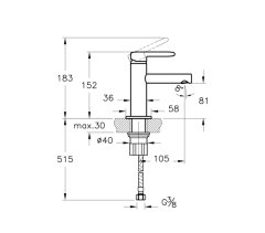 Vitra A42666 Sento Çocuk Lavabo Bataryası Krom-Sarı