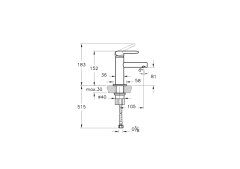 Vitra A47199 Sento Çocuk Fotoselli Lavabo Bataryası (Powerbox Uyumlu-Tek Su Girişli) Krom-Yeşil