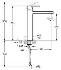 Artema Flo S A4258723 Lavabo Bataryası(Çanak,Uzun Çıkış Ucu) Altın