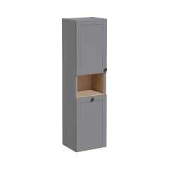 Vitra Root Classic 68519 Boy Dolabı, 40 Cm, Kısa, Çamaşır Sepetli, Mat Gri, Sol