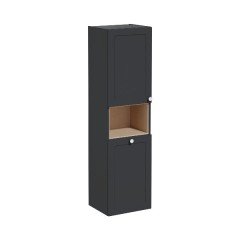 Vitra Root Classic 68521 Boy Dolabı, 40 Cm, Kısa, Çamaşır Sepetli, Mat Grafit, Sol