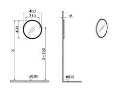 Vitra 65866 Sento Yuvarlak Çocuk Aynası, 40 Cm Turuncu