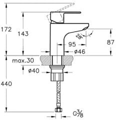 Artema Win S A41177 Lavabo Bataryası Krom