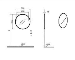 Vitra 65867 Sento Yuvarlak Çocuk Aynası, 60 Cm Turuncu