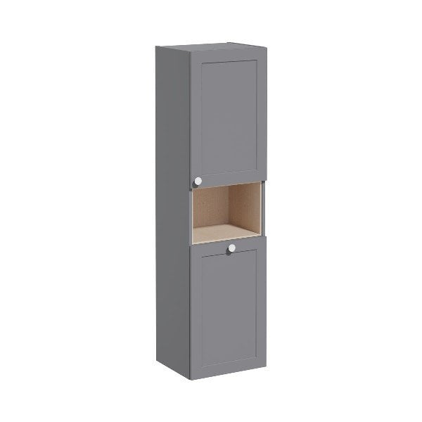 Vitra Root Classic 68526 Boy Dolabı, 40 Cm, Kısa, Çamaşır Sepetli, Mat Gri, Sağ
