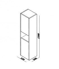 Lineart Balat Boy Dolabı