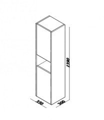Lineart Balat Boy Dolabı