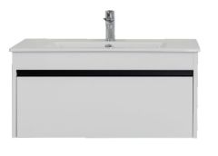 Lineart Balat 80 cm Lavabo Dolabı +Dolaplı Ayna