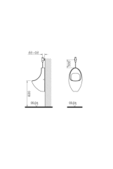 Vitra 310-2340 Pisuvar Yıkama Sistemi Sıva Üstü Fotoselli Set 2/4 L