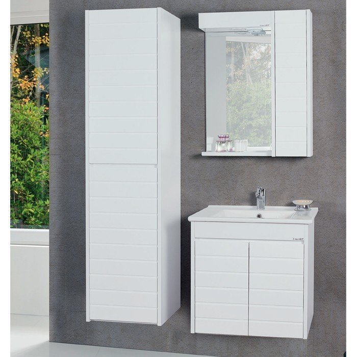 Lineart Strip 60 cm Banyo Dolabı + Dolaplı Ayna