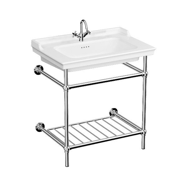 Vitra 7802b403-6173 Valarte Metal Ayaklı Etajerli Lavabo 80 Cm Beyaz