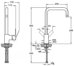 Artema Flo S A42103 Eviye Bataryası Krom