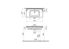 Vitra 7803B403-0001 Valarte Etajerli Lavabo 100 Cm Beyaz
