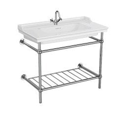 Vitra 7803b403-6175 Valarte Metal Ayaklı Etajerli Lavabo 100 Cm Beyaz