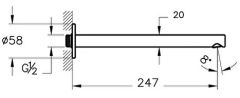 Vitra A42683 Origin Çıkış Ucu(Duvardan) Krom