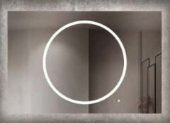 Lineart Bella 1200 Sol Hazneli Banyo Dolabı + Ledli Ayna Siyah