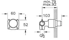 VitrA A42856 Origin Ankastre 2 Yollu Yönlendirici(Sıva Altı Grubu)