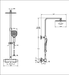 Artema A4720236 Aquaheat Bliss 230 Duş Sistemi Mat Siyah