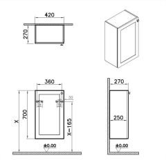 Vitra Root Classic 68561 Alt Ünite, 40 cm, Dar, Mat Gri, Sol