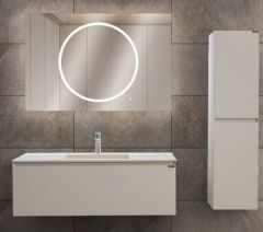 Lineart Bella 1000 Banyo Dolabı + Ledli Ayna Bej